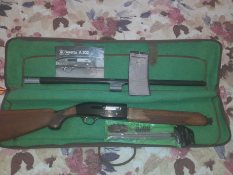 Vendo Beretta A302,calibre 12 ,maderas y metales  impecables, muy poco uso,como curiosidad tiene hasta 00