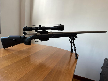 Vendo este excelente rifle:
Marca: TIKKA
Modelo: T3X Varmint
Calibre: 308 Win
Cañon pesado con rosca inox, 01