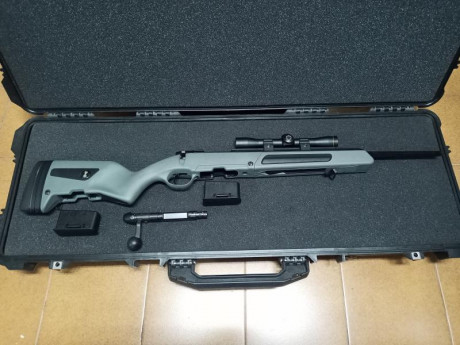 VENDIDO!!!
Steyr modelo Scout en calibre 308w.
Peso 3'3kg con visor.
Buen estado, presenta pequeños arañazos 01