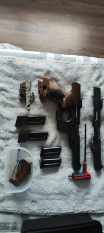 Se vende pistola  walther gsp del 22 Lr con carro del 32,  dos cargadores de ambos calibres, dos casetes 02