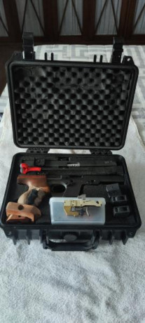 Se vende pistola  walther gsp del 22 Lr con carro del 32,  dos cargadores de ambos calibres, dos casetes 00