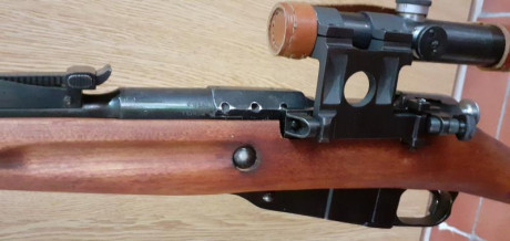 Vendo Mosin Nagant modelo 91/30.
Es del año 1934, se le curvó la maneta y montó una mira PU original.
Tiene 11