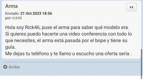 Venta de Rifle Konstanza 8x57 JS
Rifle del
Año 57 y realizado por encargo a un armero, rifle con un cromo 60