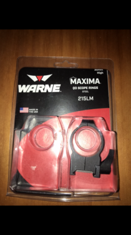 Pues eso, vendo una única anilla Warne Maxima desmontable alta, referencia 215 LM. Está prácticamente 01