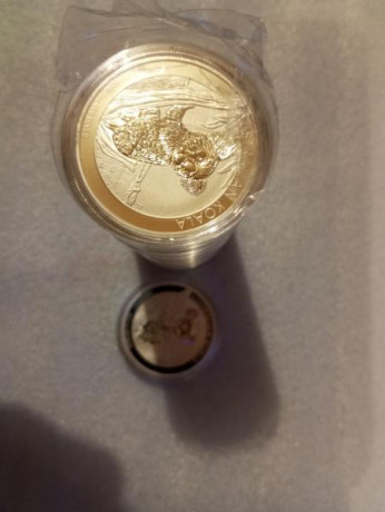 Cambio monedas de plata bullion " plata pura"  koala 2015 de inversión y de colección. 

Cambio 00