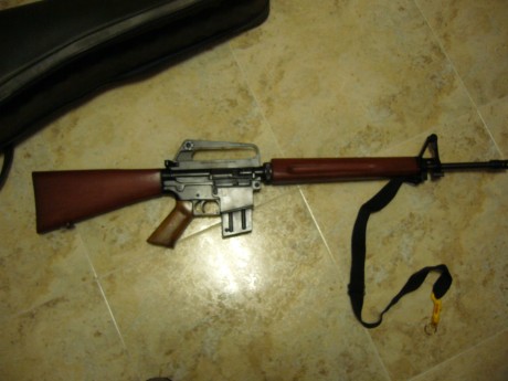 un m16 en cal. 22 con cargador de 15 tiros, que se le aplicara o no al final,,, lo del cargador es para 91