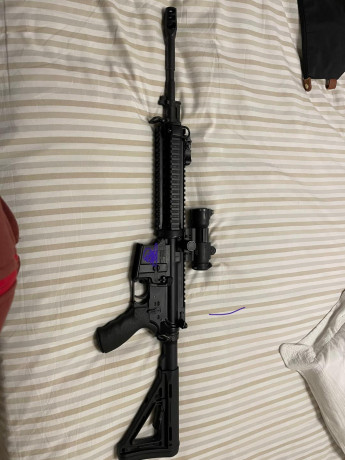 Hola con gran pesar vendo mi Sabre,  el mejor arma que existe cañón semi pesado
NO INCLUYE el Aimpoint.
No 00