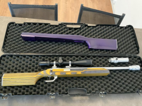 Carabina Kelbly´s Benchrest 22. Acción Swindlehurst.

2 Culatas.

- R.S. Custom
- Kelbly´s

Anillas visor 02