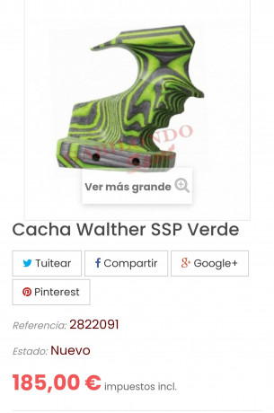 Compañeros pongo a la venta mi Walther SSP 22 lr, cachas madera laminada. Se entrega con su maletin, llaves 00