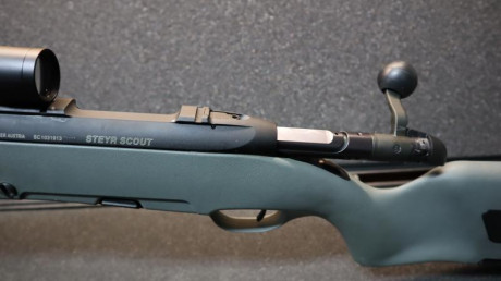 VENDIDO!!!
Steyr modelo Scout en calibre 308w.
Peso 3'3kg con visor.
Buen estado, presenta pequeños arañazos 00