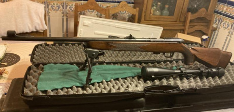 Carabina cerrojo SAKO P72 Finnscout
Calibre 22lr. Guiada en E.
Cañón cónico. Acción Heavy. Culata Montecarlo.
La 02