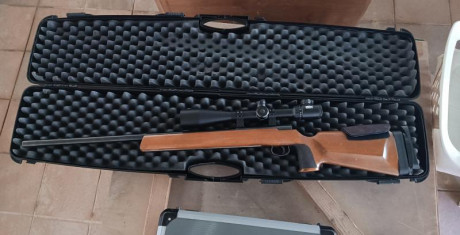 Por vaciar armero vendo carabina del 22 Anschutz Match 64 en buen estado en general se vende con un visor 02