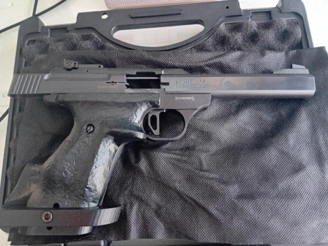 Vendo Browning Buckmark 22lr, con 1 año y medio de uso, cachas anatómicas en 3D, gatillo y Gearbox Tandemkross, 00