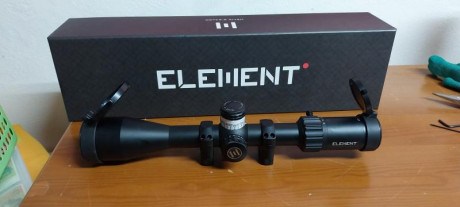 Vendo visor element  optics 6-24×50 sfp con anillas y envio incluido un visor con las 3 B Bueno Bonito 01