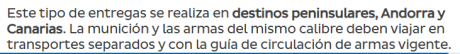 islas baleares nos quedamos sin transporte de armas....suma y sigue ...
el dia 1 seur deja de transportar 60