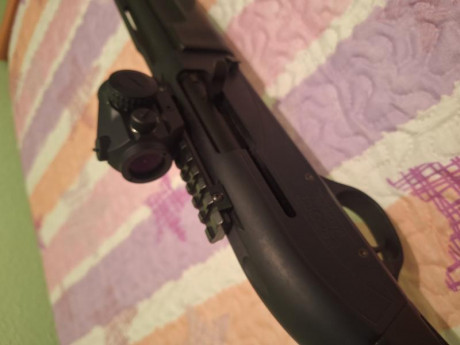 Se vende Hatsan Escort semiautomática calibre 12 con punto rojo Vortex Crossfire montado, solo disparado 01