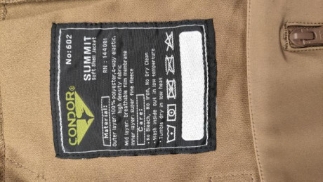 Chaqueta Condor Summit Softshell, la versión nueva, color Coyote Tan arena, talla L, totalmente nueva 02