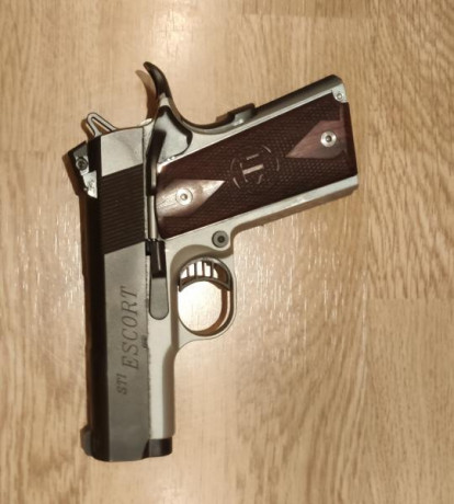 Hola ,pongo a la venta una STI escort del calibre 45 acp , en buen estado, poco uso , único propietario, 00