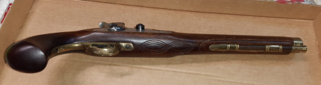 Vendo pistola Kentucky 1830 pedersoli de percusión, cañón de acero, exterior octogonal, interior estriado, 22