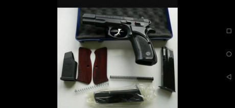 Hola vendo pistola CZ 75 B, con Kit del 22 LR. Esta guiada en F, con sus dos estuches,  2 cargadores de 21