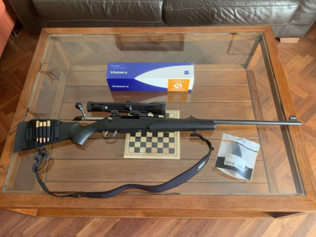 Hola a todos!

     Pongo en venta este Tikka T3x Lite con pistolet y guardamanos Soft Touch y otro pistolet 00