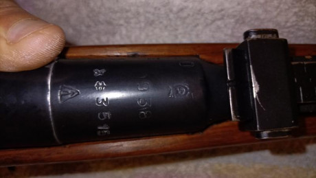 en estado de tiro viene con bayoneta de anilla de coleccion cuerda limpieza 36 vainas un solo tiro funda 02