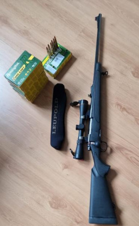 Remington 700 DM en calibre 35 whelen,cargador extraible, con 55 cm de cañon,alza y punto de batida Recknagel,bola 00