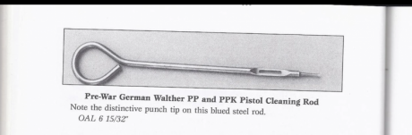 Vendo, en buen estado, baqueta original de la pistola Walther PPK Zella Mehlis, época de preguerra. Precio: 00