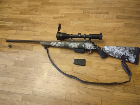 Hola buenas, vendo mi tikka t3x lite veil wideland, en calibre 308 win, rifle que ha cazado solo 2 temporadas 01