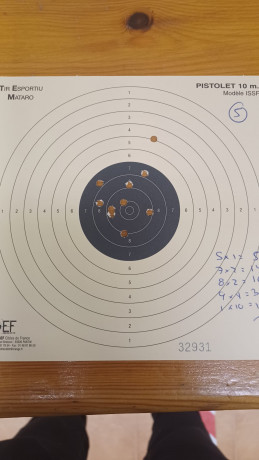 Hola, hoy por fin he empezado un curso de 6 semanas (2h semana) sobre Pistola Aire 10m y quiero poner 21