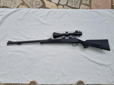 Vendo rifle ARDESA EVOLUTION calibre 50 con visor ROOLLS 3-12X50, funciona perfectamente,  tiene la palanca 01