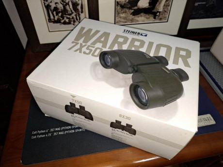 A la venta unos Steiner Warrior 7x50, nuevos en su caja original, SIN DESPRECINTAR, sin abrir. 210€ PUESTOS 01