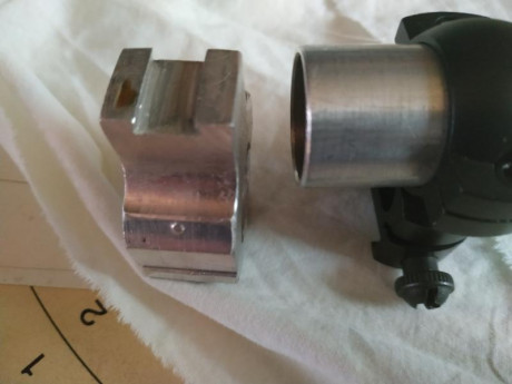 Base para adaptar diopter sin tener que taladrar carabina o rifle la parte trasera tiene agujeros para 01