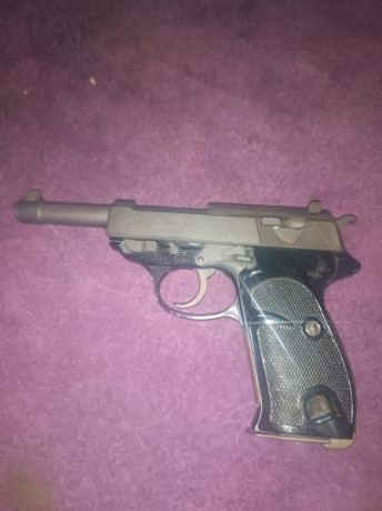 VENDIDA-----Pistola Walther P1 9mm de armazón de aluminio, con el tornillo de refuerzo que empezaron a 02