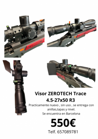Visor Zerotech Trace , practicamente nuevo, sin uso , montado en un 222.
se entrega con anillas , tapas 02