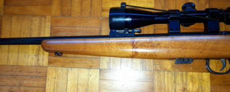 Vendo carabina Sako P54, calibre 22lr, en buen estado general, con marcas de uso, tiene reparada la tabla 21