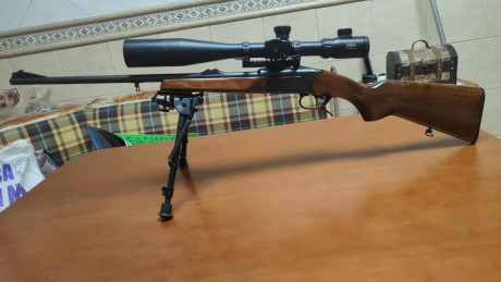 Monotiro Baikal modelo IZH calibre 308win,se desmonta en varias piezas cañón de 60cm maderas de haya, 02