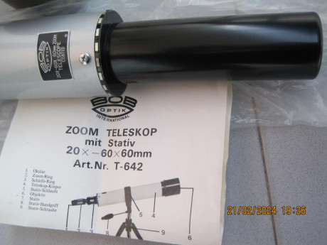 Por no utilizarlo, VENDO:

TELESCOPIO TERRESTRE 2OX - 60X60 mm.

Perfecto para visualizar objetivos (naturaleza, 10