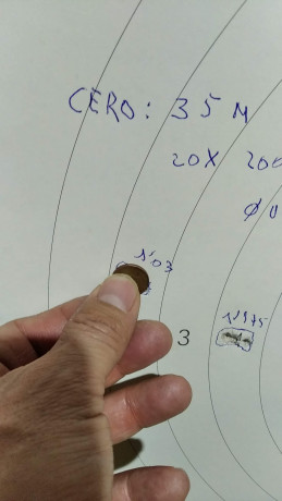 Bueno, para animar el foro un poco, propongo colgar fotos de dianas y arma usada para ello, pudiendo ser 20