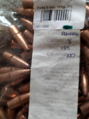 Hola. Vendo lote de recarga para 8x57 mauser.
100 puntas Prvi SP 185grs
27 vainas nuevas Prvi.
50€ envío 01