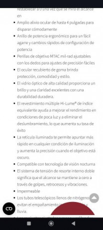 Buenos días, vendo visor táctico Burris MTAC con retícula iluminada ballistic AR . Sin uso. Lo he sacado 50