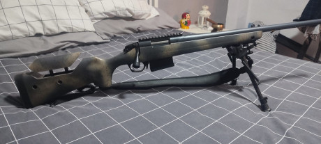 En venta,Bergara B14 Wilderness Terrain,en Calibre 308 con muy poco uso.Esta en Madrid.Incluye correa,funda 02
