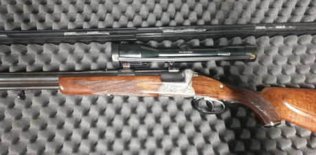 ***VENDIDA*** fabulosa escopeta/rifle superpuesto de la prestigiosa marca alemana Sauer & Sohn, Western 02