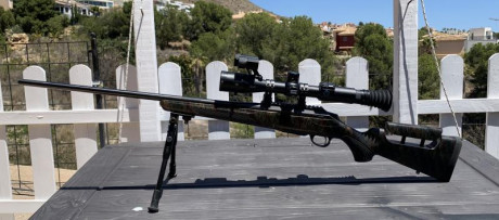 Buenos dias compañeros vendo un tikka t3x con carril qr y bipode pintado por angel tuñas en calibre 300 02