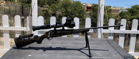 Buenos dias compañeros vendo un tikka t3x con carril qr y bipode pintado por angel tuñas en calibre 300 00
