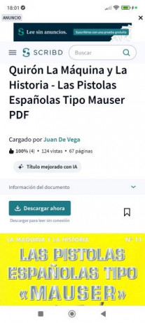 Libro descatalogado “Las pistolas españolas tipo Mauser”, 70€ 60