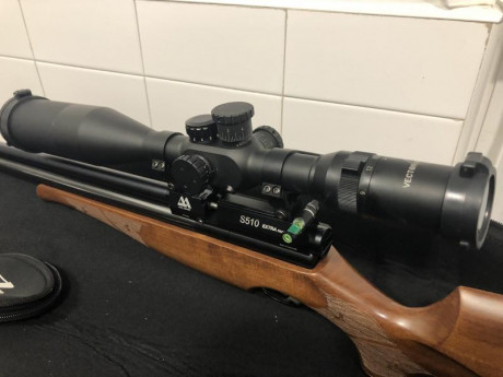 CERRADO
 Air Arms S510 extra fac, cal. 5.5 con visor Vector Optics 6-25x56 FFP (visor primer plano focal)Regalo 00