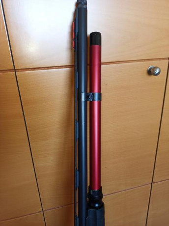 Escopeta IPSC Benelli SP M2 Speed Performance, con muelles de competición.
Chokes: 1* - 2* (17cm) - 3* 12