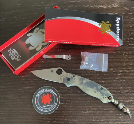 En venta esta Para3 de colección sin ningún uso.
Cachas en G-10 digicamo y acero S45Vn.
Tornillería, ejes 02