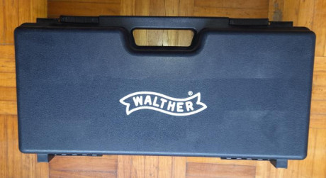 Maletin para pistola Walther GSP, con baqueta, testigo de arma descargada, llaves, un punto de mira y 02